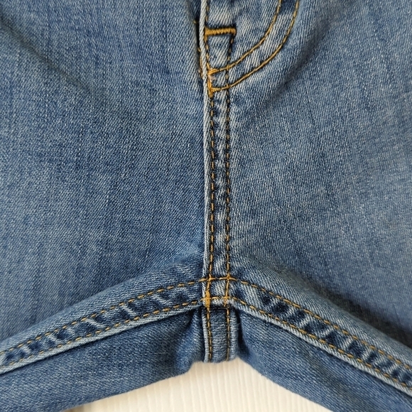 Free People Distressed Medium Wash High Waisted Ankle Cropped Skinny Jeans 26 - Picture 12 of 14